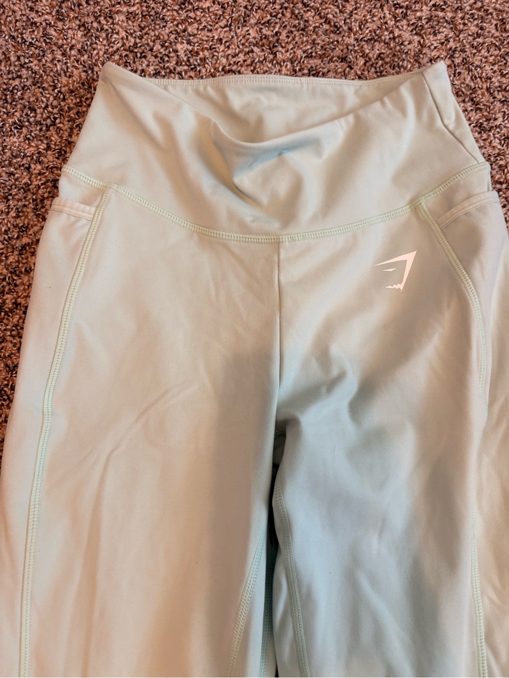 Gymshark High-Waist Workout Shorts in Pale Mint